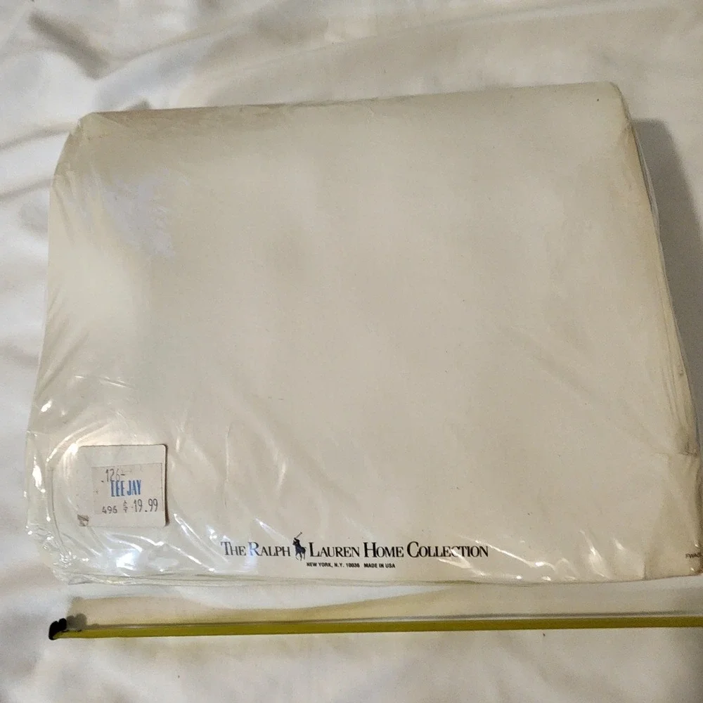 RALPH LAUREN WHITE IRREGULAR TWIN/TWIN XL FLAT SHEET 66 X 96 100% COTTON - Picture 3 of 4